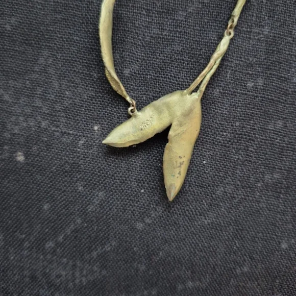 Michael Michaud Botanical Sage Necklace Cast Bronze